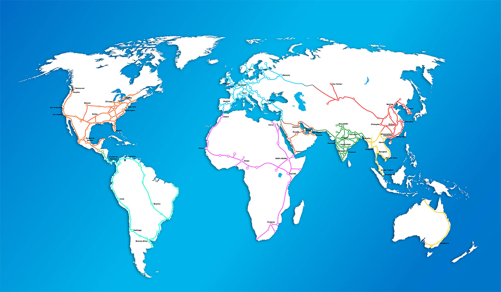 Global Hyperloop network Map